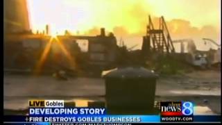 Fire destroys three Gobles businesses