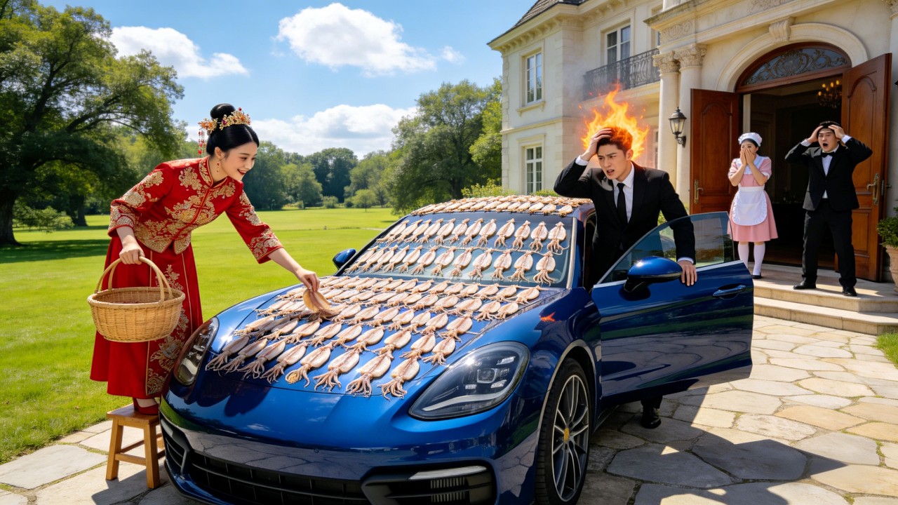 Le PDG hait sa femme contractuelle. Elle sèche des calmars sur sa voiture. Il est sous le charme !