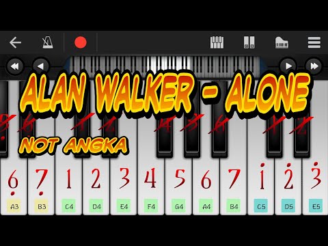 ALONE (cover) Not Angka Pianika Belajar