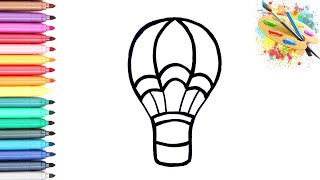 Рисуем воздушный шар для детей/ How to draw a balloon for children/ 아이들을 위한 풍선 그리는 법