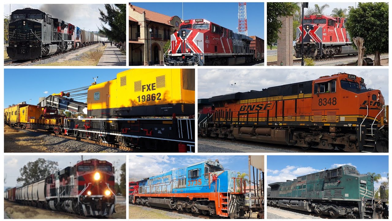 FXE 3100 con Grúa Orton y Carros Accidentados, Bastante Ferrosur, BNSF ...