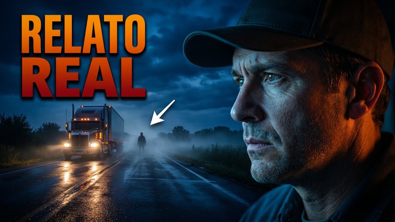 Algo apareceu na frente do caminhão e não era normal