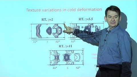 Lecture 13: Examples of texture simulation and crystal plasticity modeling