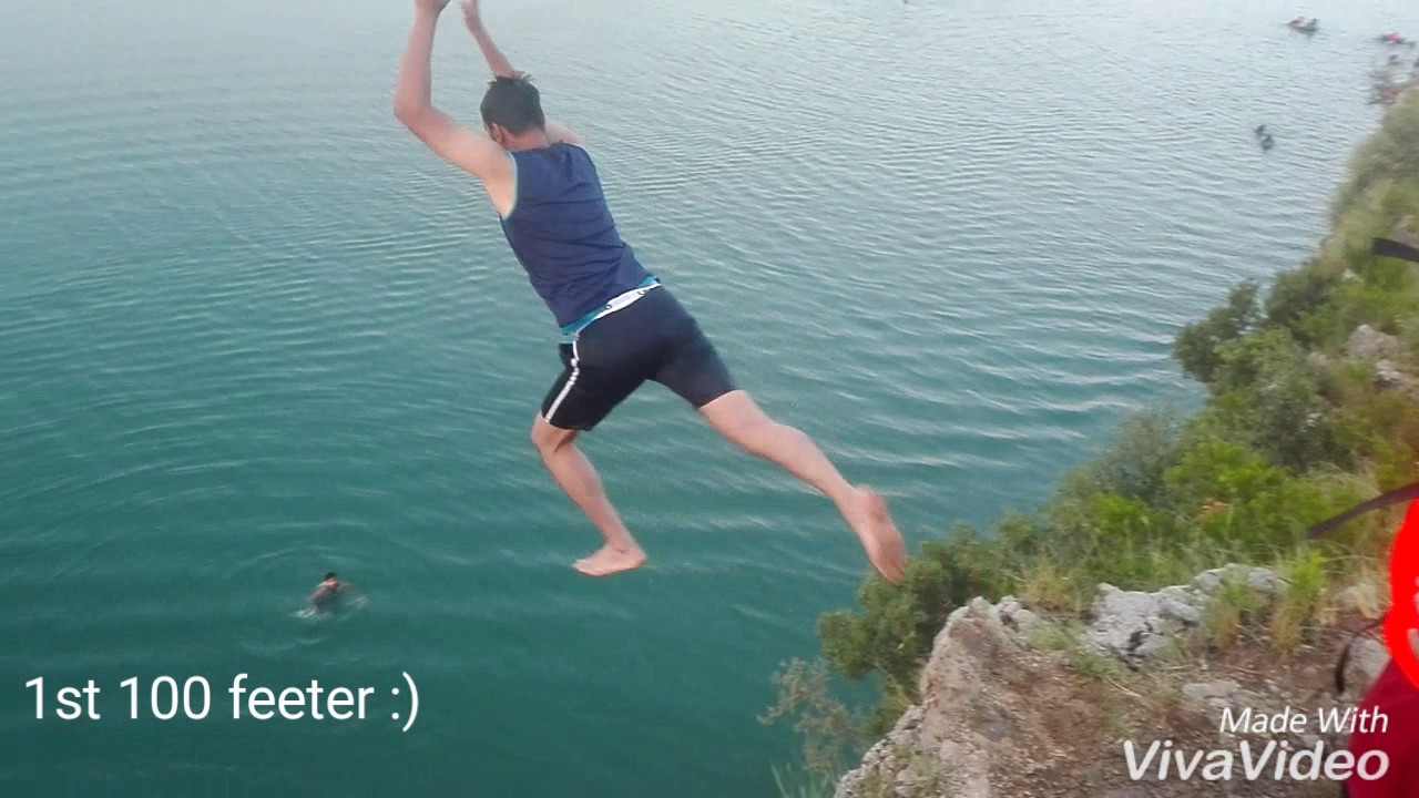 100 ft Cliff Jump YouTube