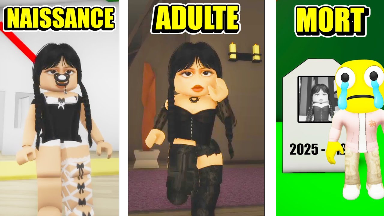 De la NAISSANCE A LA MORT DE MECREDI ADAMS... sur BROOKHAVEN RP ROBLOX Wednesday