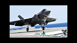 First Carrier With F 35C Squadron  USS Abraham Lincoln Tests F-35C 🛩Lightning II At Sea