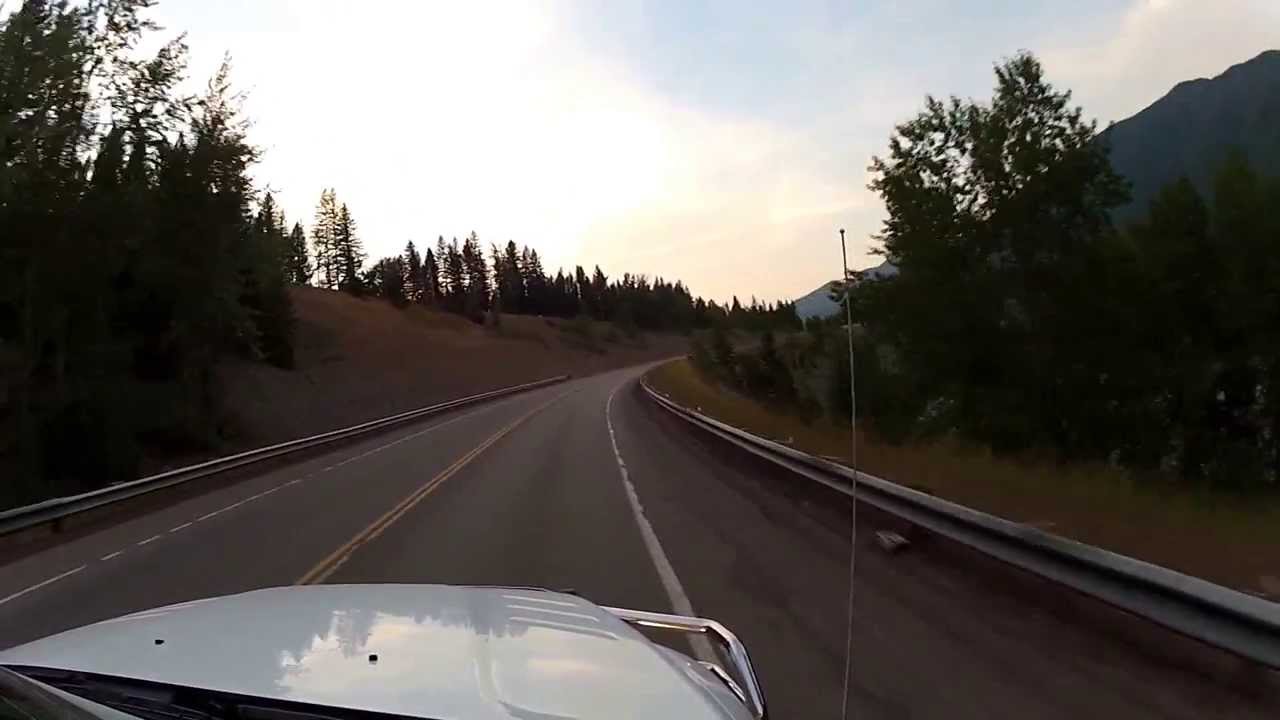 East Glacier, MT to Hungry Horse, Montana along Route 2 at sunset