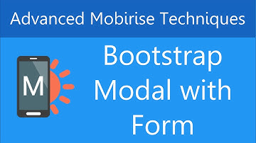 Create a Bootstrap Modal with Form in Mobirise
