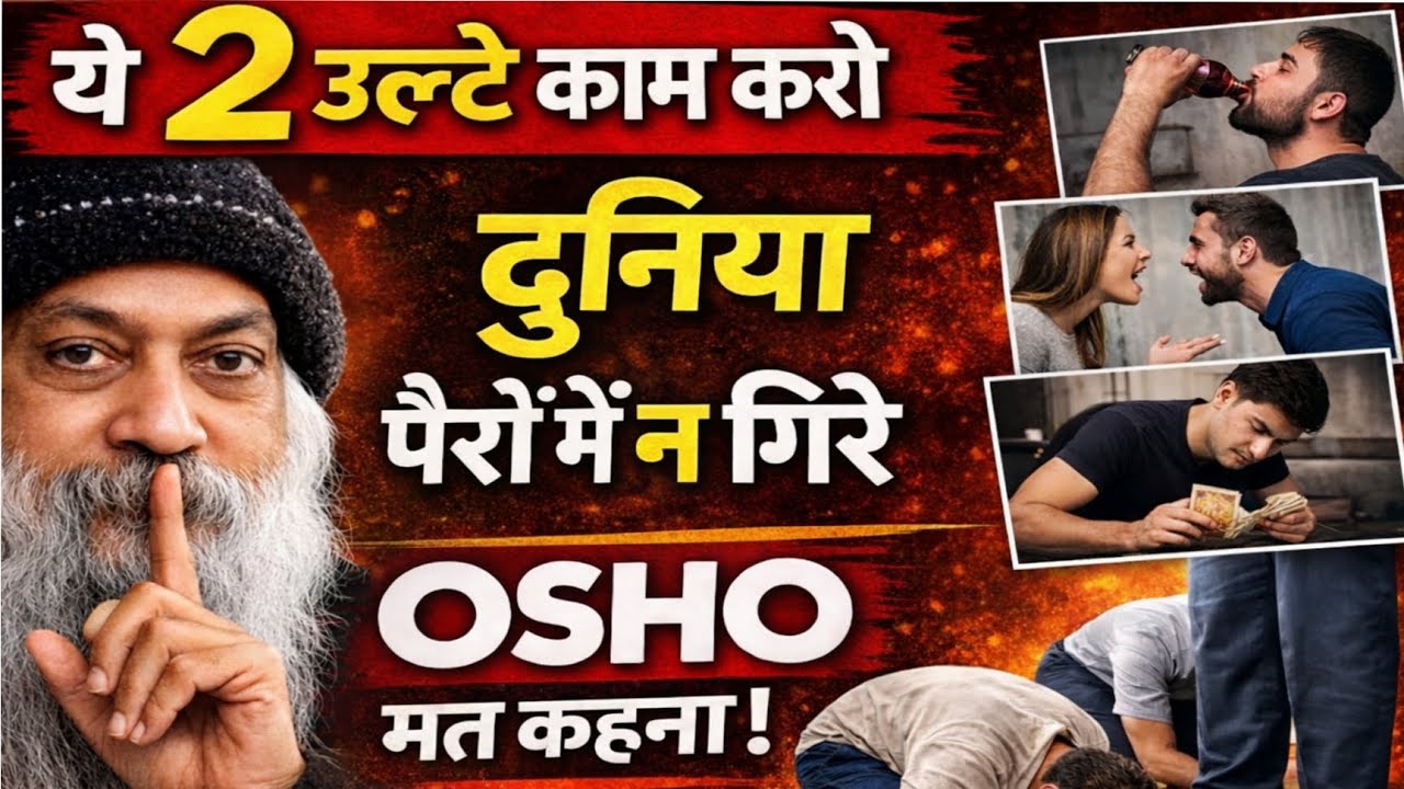 यह 2 उल्टे काम करके तो देखो अगर दुनिया पैरों में न गिरे तो osho मत कहना | Osho powerful speech |
