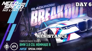 Need For Speed: No Limits |Vault Event| (Day 6 Resistance) - BMW 3.0 CSL Hommage R
