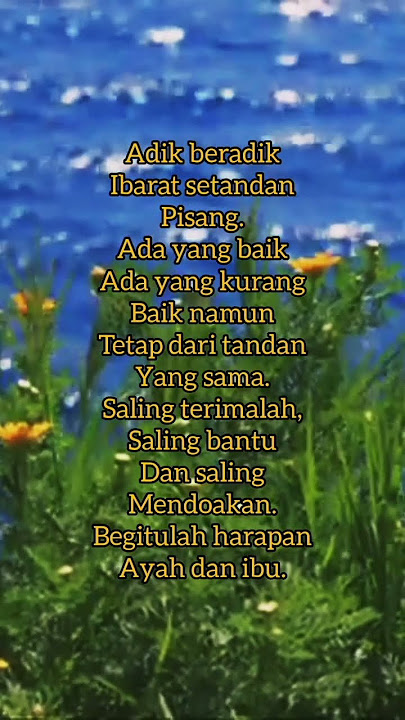 KATA MOTIVASI Adik beradik ibarat setandan pisang #shortvideo