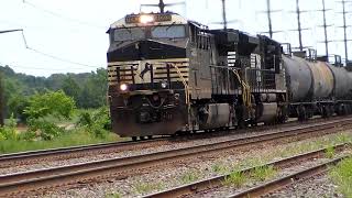 Mixed freighter with two NS units up front and a UP unit for a mid DPU