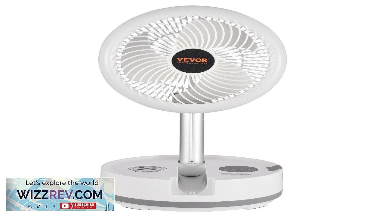 10 inch Foldable Rechargeable Oscillating Fan 3 in 1 Remote 9 Speeds Review