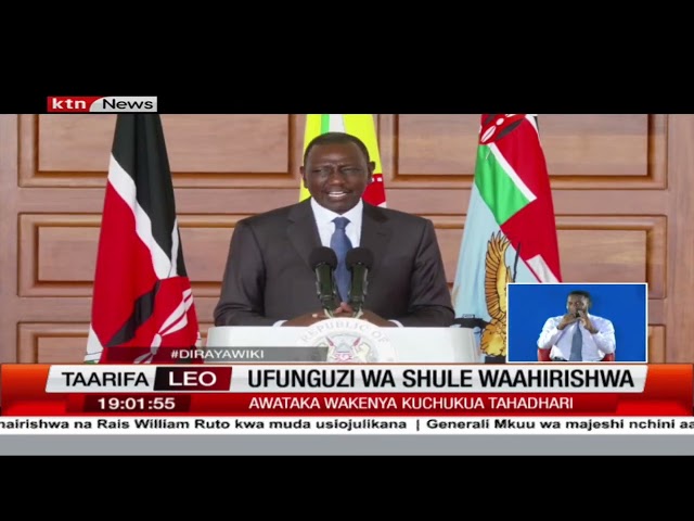 Rais Ruto aahirisha ufunguzi wa shule kutokana na janga la mafuriko class=