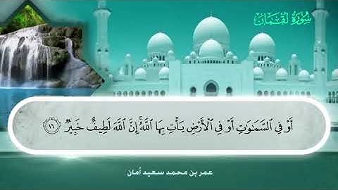 031 سورة لقمان بصوت القارئ عمر بن محمد سعيد أمان