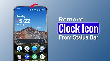 Hoe verwijder ik het klokpictogram uit de statusbalk?