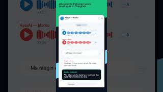 AI Estonian tutor in Telegram corrects voice messages #Shorts