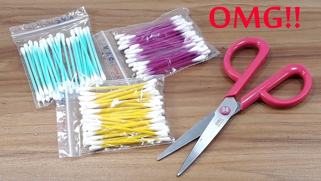 OMG!! what an idea with cotton buds Best craft idea DIY arts and