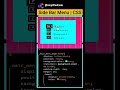 Side Bar Menu | CSS HTML Animation