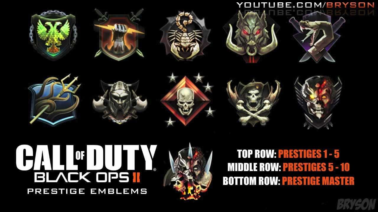 Black Ops 2 Prestige Emblems 1 10 And Prestige Master Official