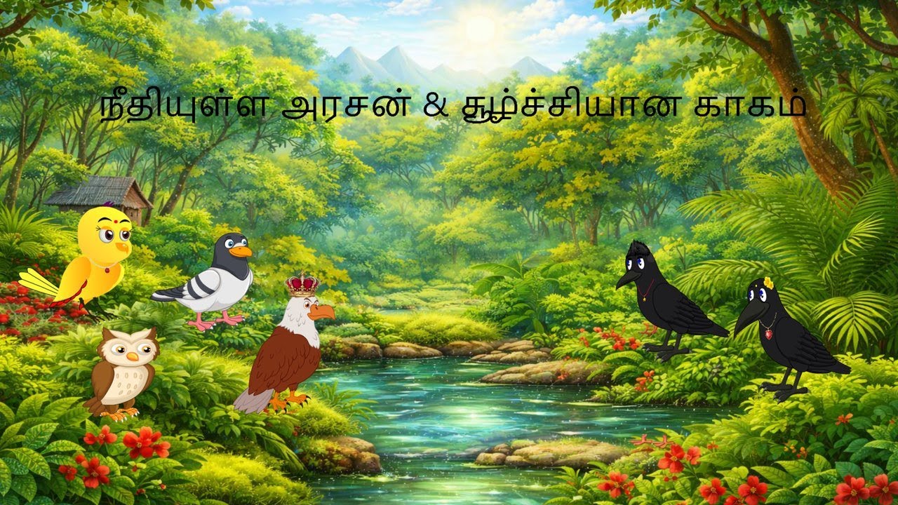 🕊️ நீதியுள்ள அரசன் & சூழ்ச்சியான காகம்/CROW STORY/TAMIL STORY/JUNGLE STORY/BIRDS STORY