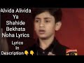 Alvida alvida ya shahide bekhata noha lyrics  azadari sihin