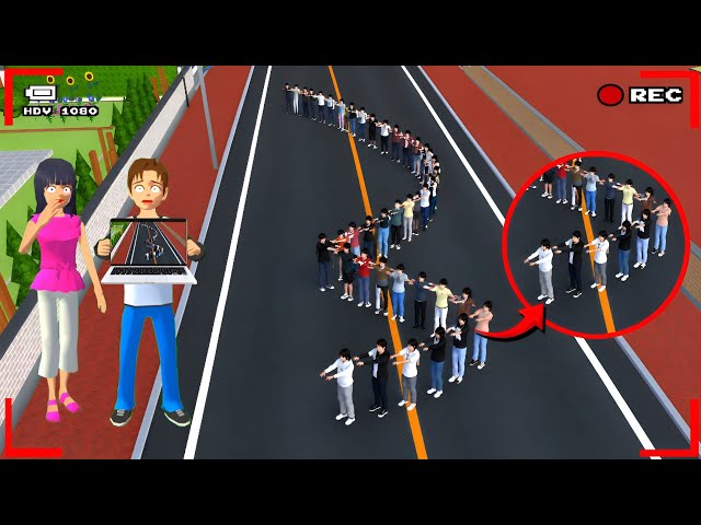 Yuta Mio Panik SEMUA ORANG DI KOTA SAKURA BERBARIS SEPERTI INI 😱|Sakura School Simulator