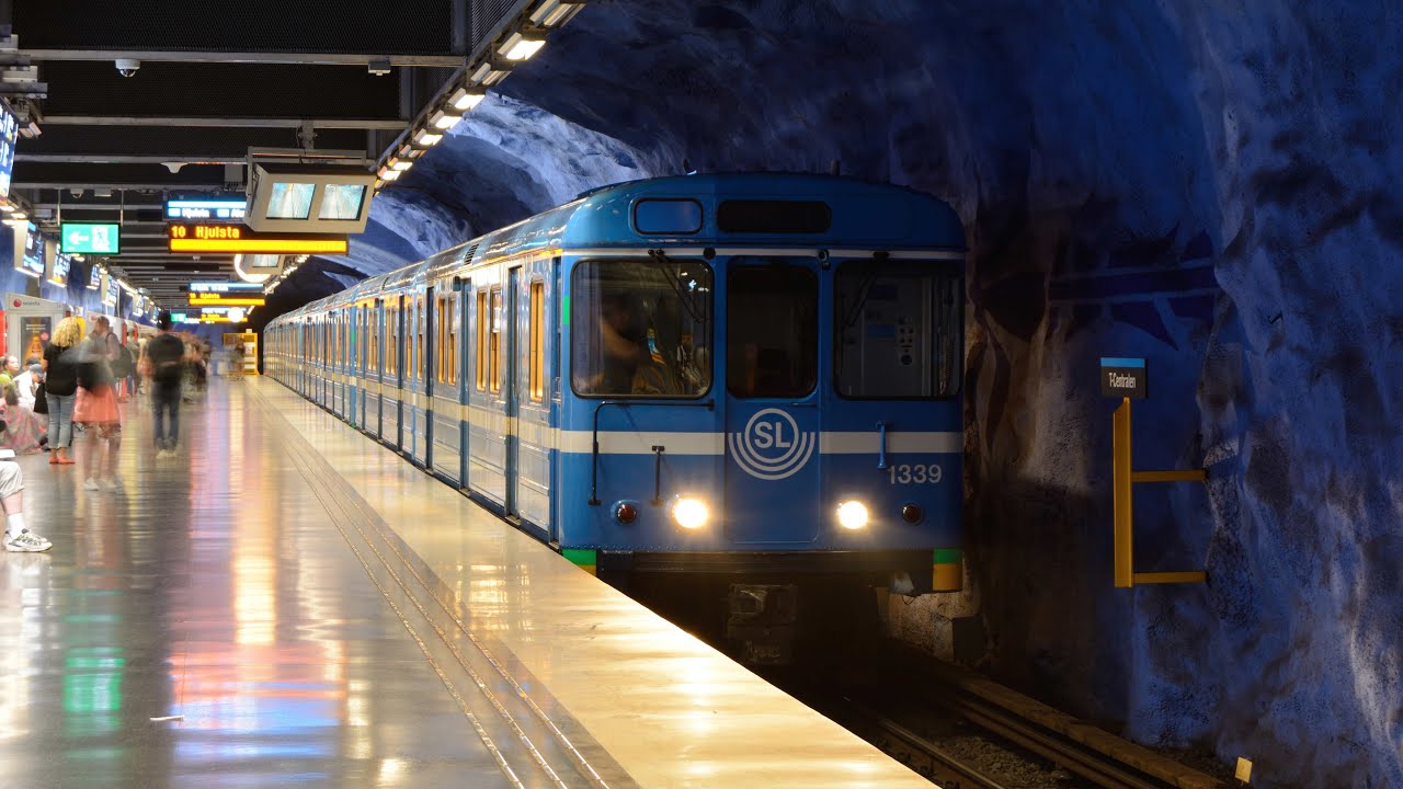 Stockholms Tunnelbana C20, C6H and C14 in 2018 at Axelsberg, Telefonplan and T-Centralen