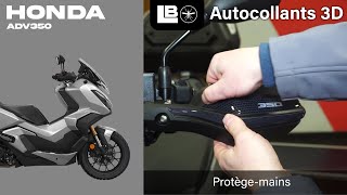 AUTOCOLLANTS 3D LabelBike® Protection protège-mains compatibles avec les scooter Honda ADV350