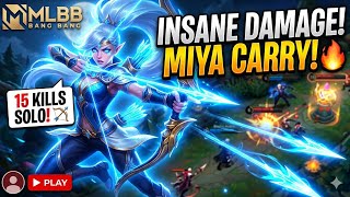 MIYA DAMAGE IS ILLEGAL 😳 SOLO CARRY EVERYONE #mobilelegends #mlbb