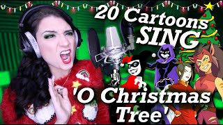 20 cartoon voices sing O Christmas Tree