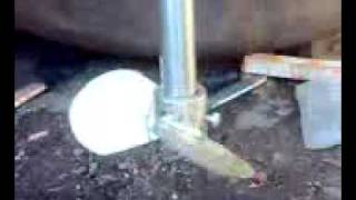 Top entry agitator, propiller blade agitator
