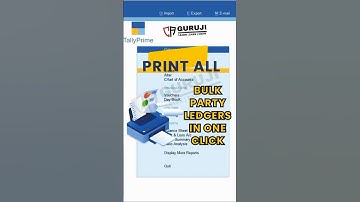 This Hidden Trick Prints ALL Ledgers in Tally Prime #shorts