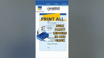 This Hidden Trick Prints ALL Ledgers in Tally Prime #shorts