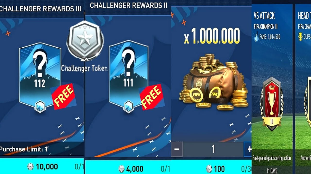 DIVISION RIVALS || CHALLENGER REWARDS lll OVR 112 111Free ||  CHALLENGER RANK up Pack ll FIFA MOBILE