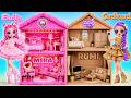 K-Pop Demon Hunters Glow Up: Fluffy vs Cardboard House Challenge! | 12 Fashion DIYs for Dolls