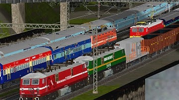 Back To Back High Speed Over Take By Elite Train || Indian Train simulator || Open Rails || MSA MSTS