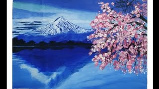 Beautiful mountain acrylic painting  🎨🖌️#creative #youtubevideos #mountains#youtube