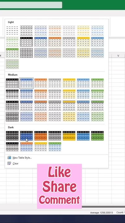 Format Table In Excel shorts exceltips microsoft bhfyp excel format-table-in-excel-shorts-exceltips-microsoft-bhfyp-excel