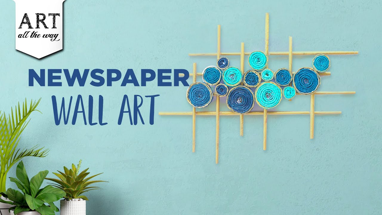 Newspaper Wall Art, Wall Decor, Best out of waste