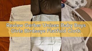 Review Gerber Unisex Baby Boys Girls Birdseye Flatfold Cloth Diapers Multipack White 20 Pack