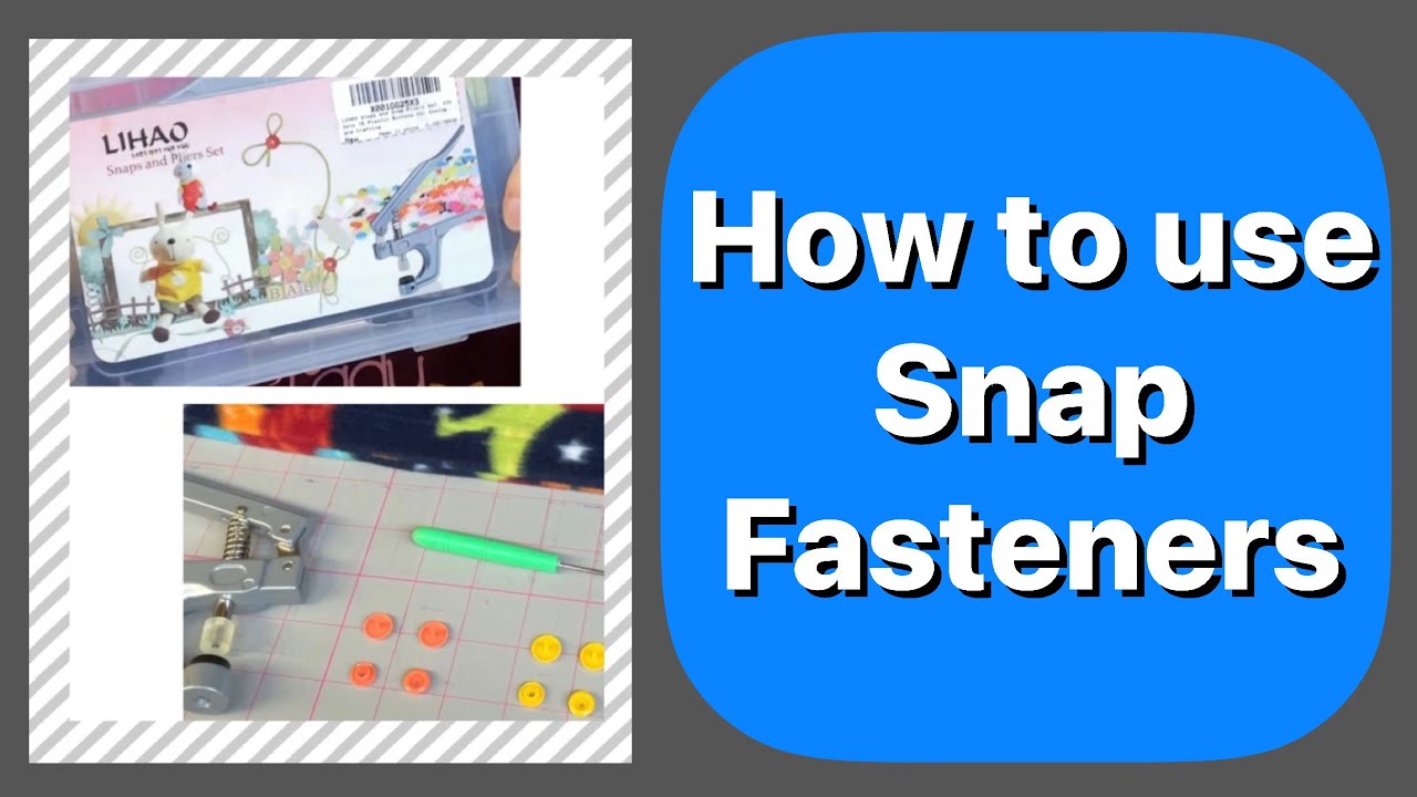 How to install and use Plastic Snap Closures YouTube