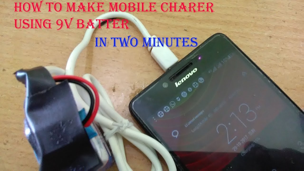 How to make a mobile charger using 9V battery YouTube