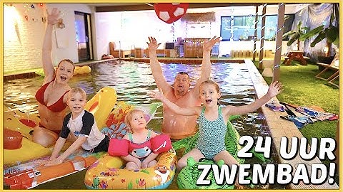 24 UUR OVERLEVEN iN ONS ZWEMBAD! 🤪 | Bellinga Vlog #2239