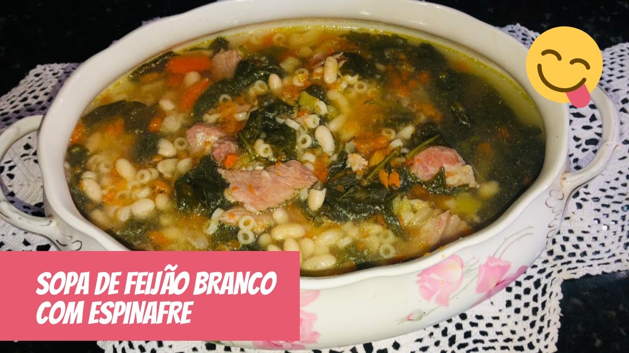 Sopa de Feijão Branco com Espinafre