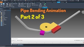 Autodesk Inventor Tutorial - Pipe bending animation Part2/3