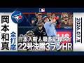 岡本和真 2戦連発⚾️日本人新人最多22号勝ち越し3ラン🤩🎊 ｜全打席ハイライト(7/11 vsパドレス)