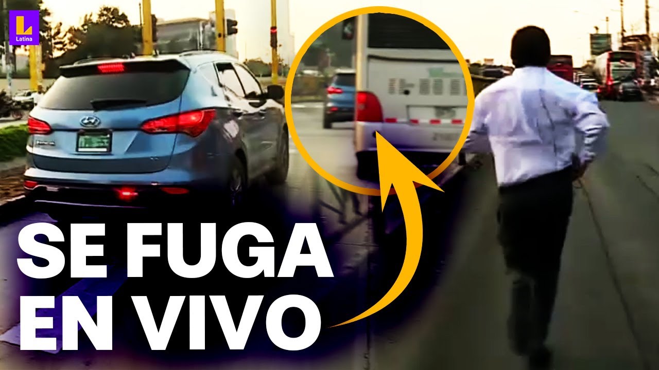 Carro del Estado invade carril del Metropolitano e intenta fugarse en directo: 