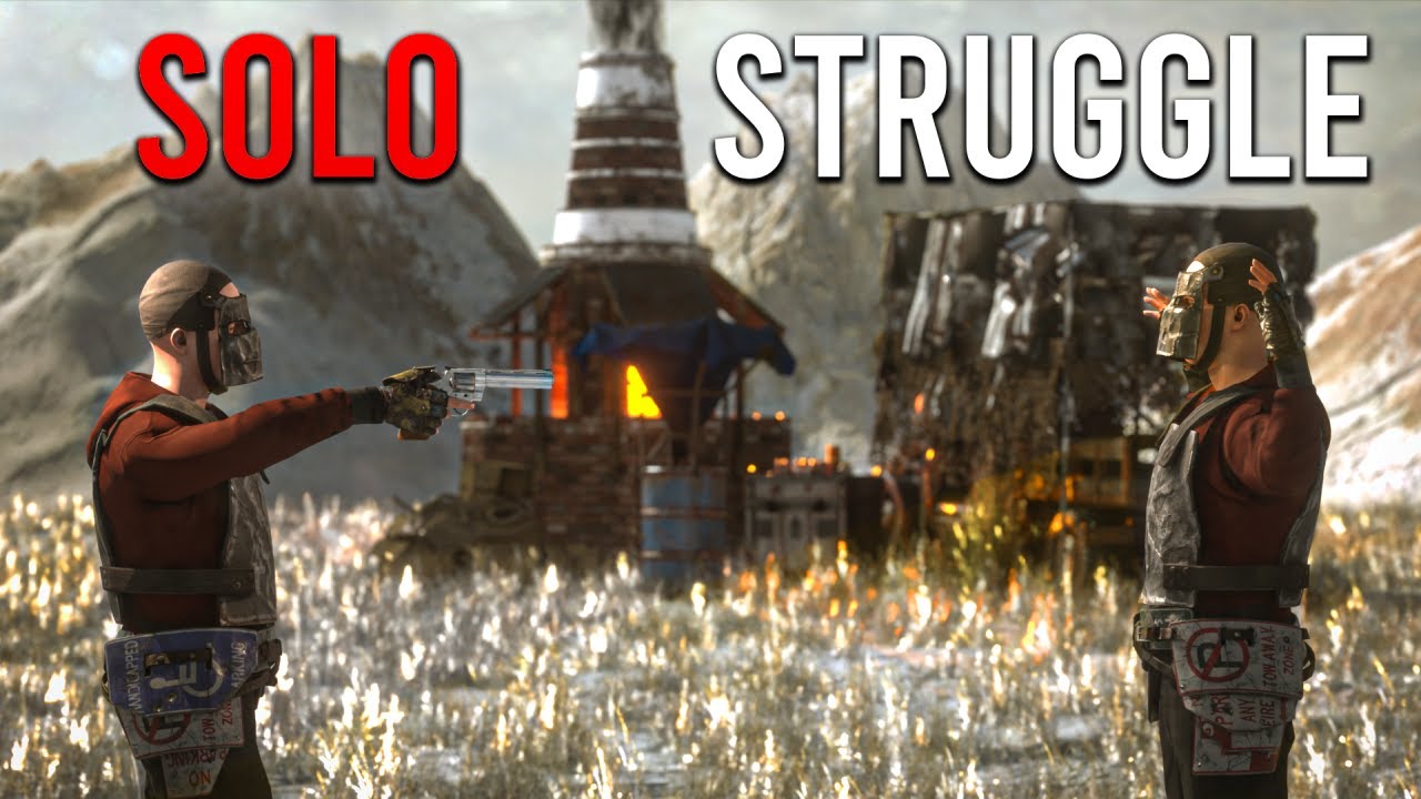 The STRUGGLE of PLAYING SOLO On A HIGH POP Server - Rust - YouTube