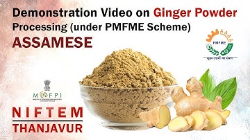 Demonstration Video on Ginger Powder Processing (under PMFME Scheme) - ASSAMESE